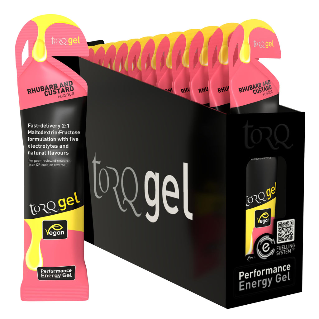 TORQ Energy Gels Rhubarb & Custard - 15 Pack