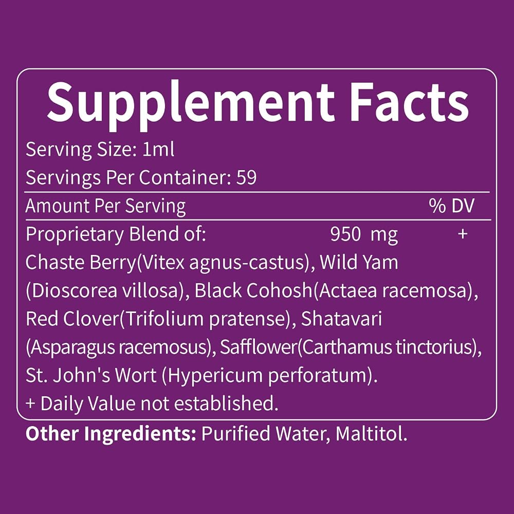 Fuenvegtal Vitex Chaste Berry Drops Women's Health Support - 2 Fl Oz - image 8