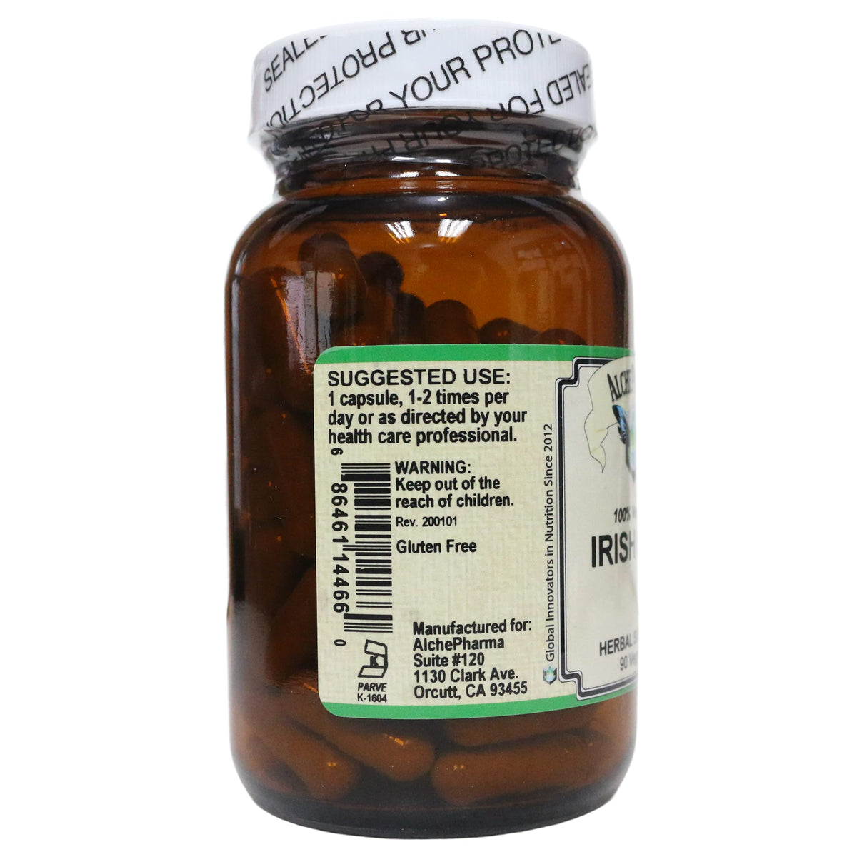 AlchePharma Organic Irish Moss 450mg - 90 Vegetarian Capsules - image 2