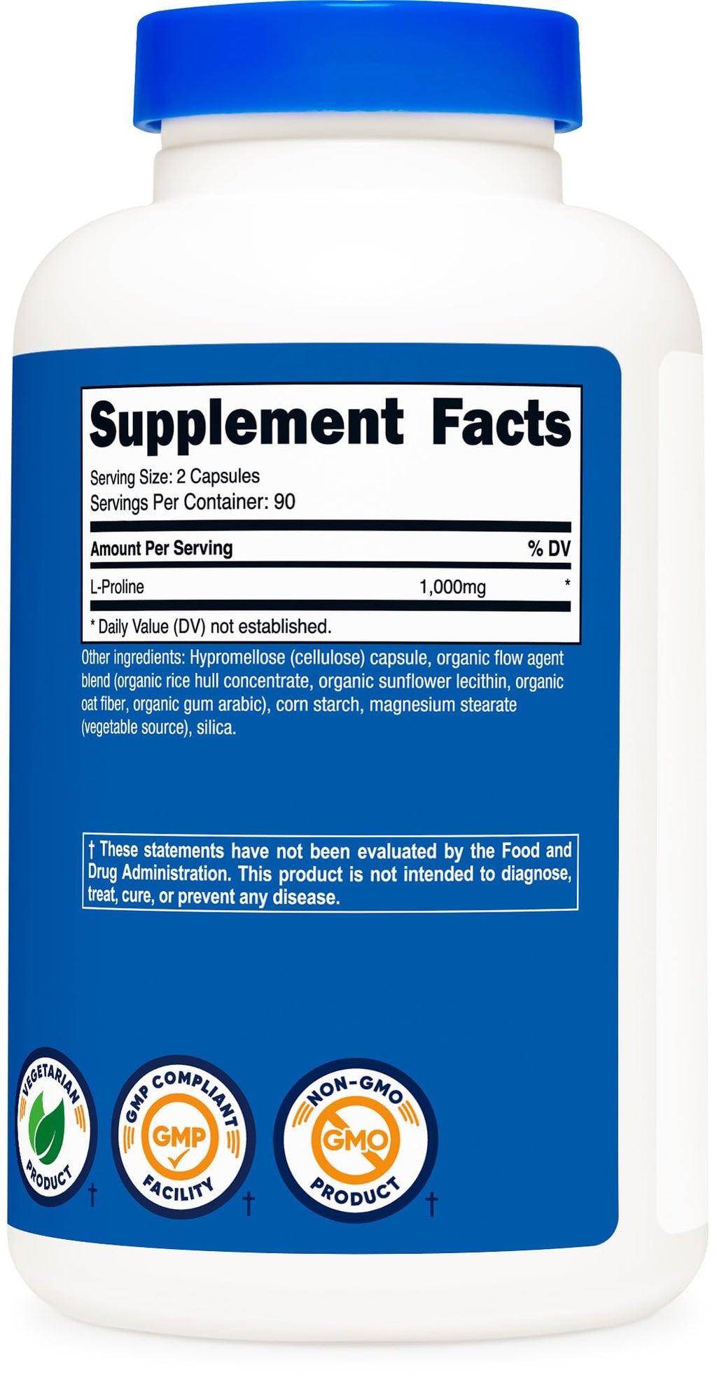 Nutricost L-Proline 1000mg - 180 Capsules - image 5
