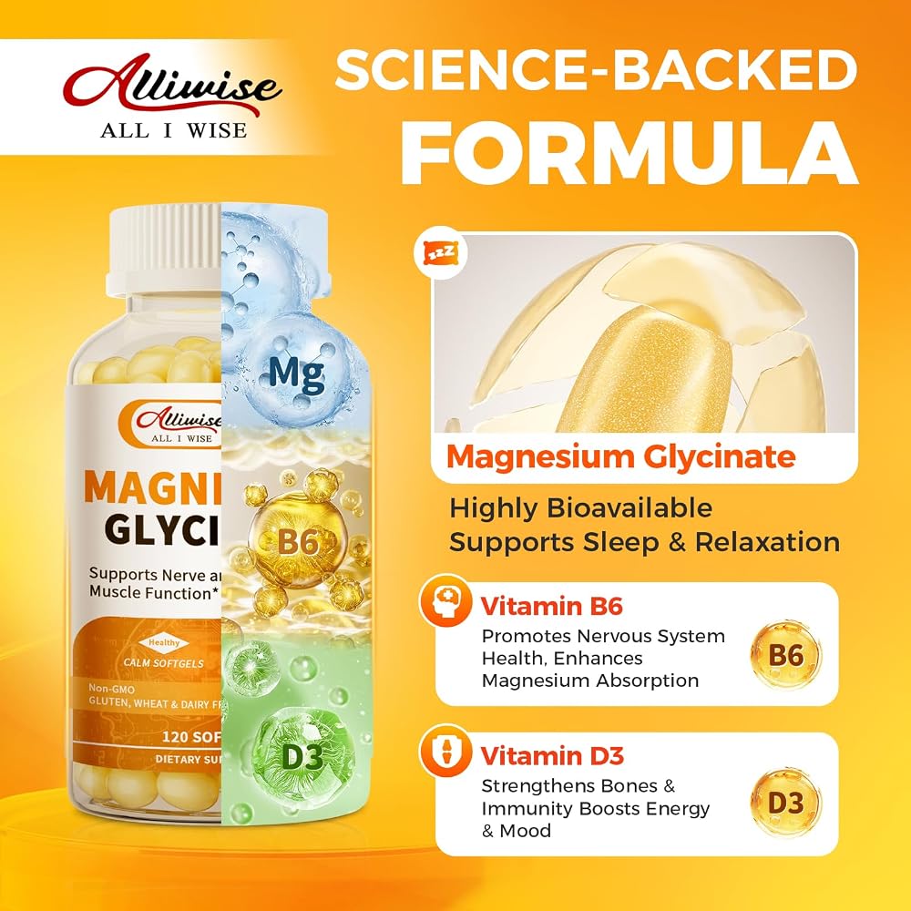 Alliwise Magnesium Supplement Softgels