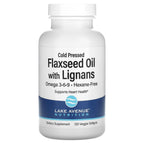 Lake Avenue Nutrition Cold Pressed Flaxseed Oil with Lignans - 120 Softgels