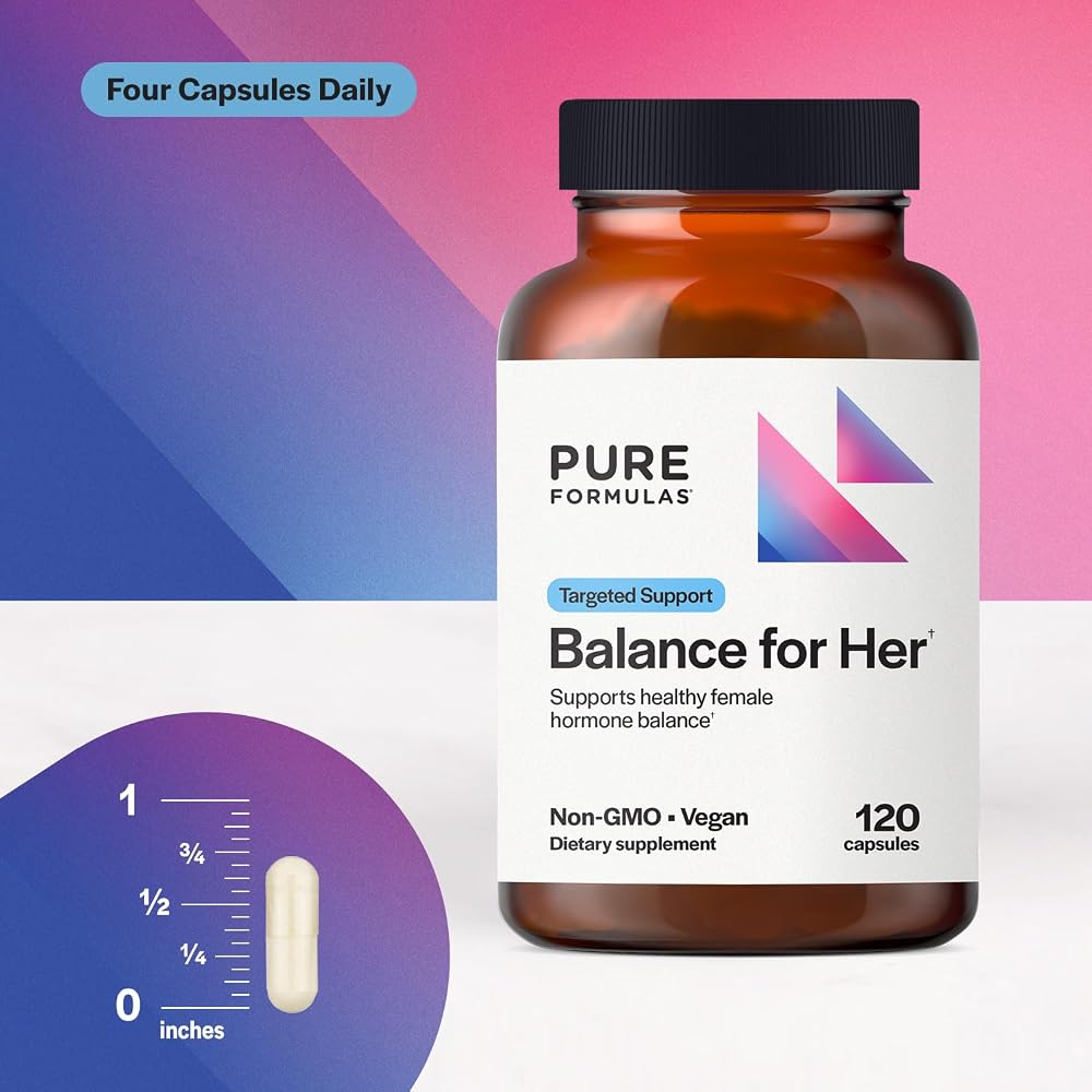 PureFormulas Balance for Her Hormone Support - 120 Capsules - image 4