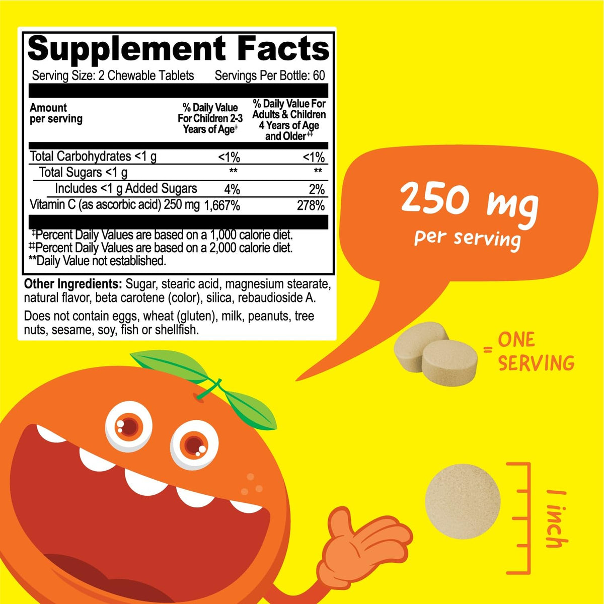 VitaWorks Kids Vitamin C Chewable Tablets 250 mg - 120 Tablets - image 2