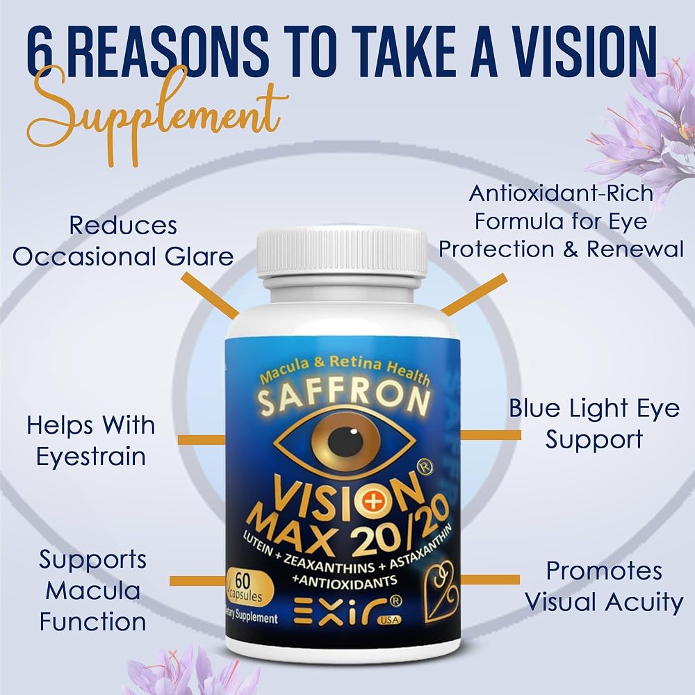 EXIR Eye Supplement with Lutein & Saffron - 60 Capsules - image 2