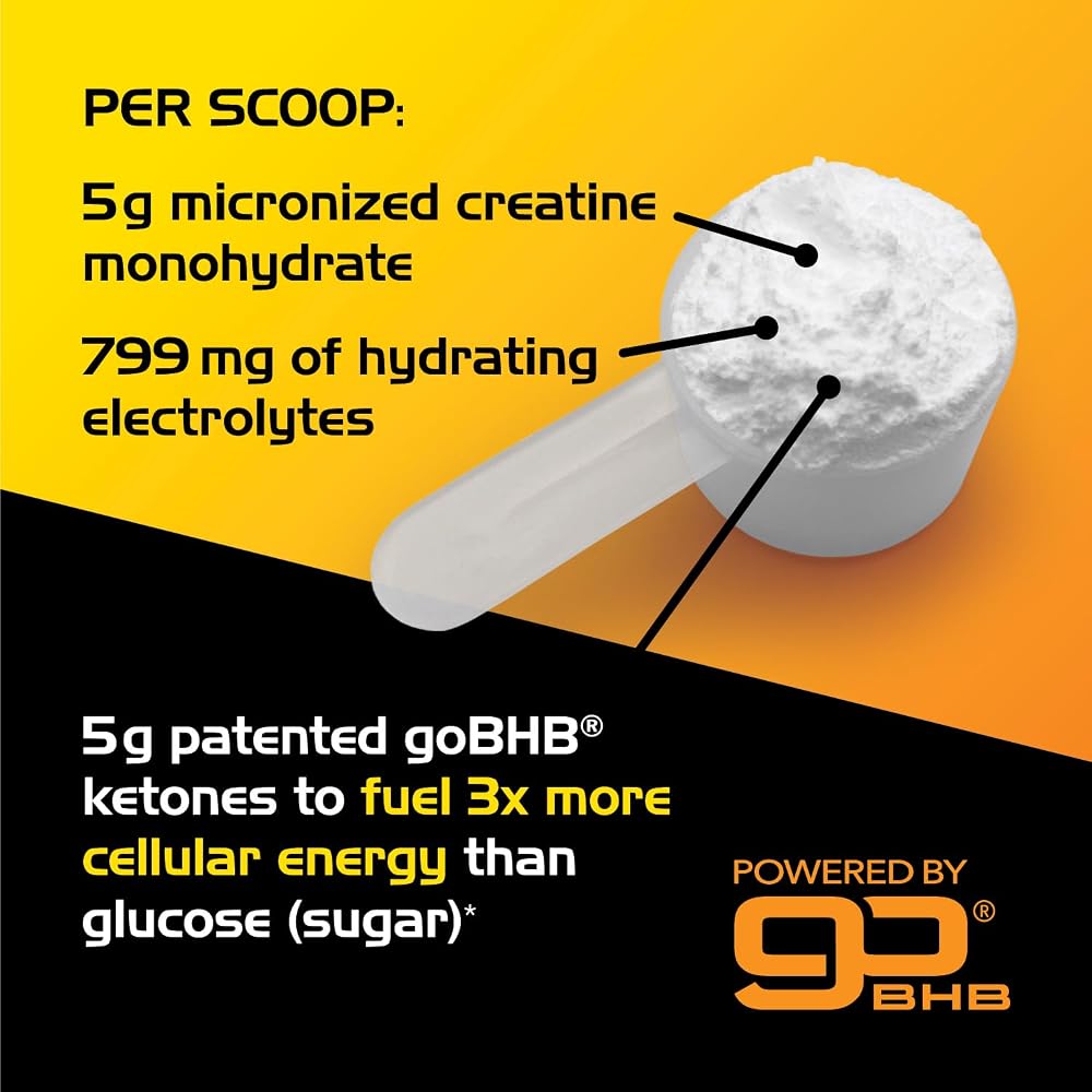 Real Ketones Nootropic Stim Free Pre Workout Powder - No Sugar