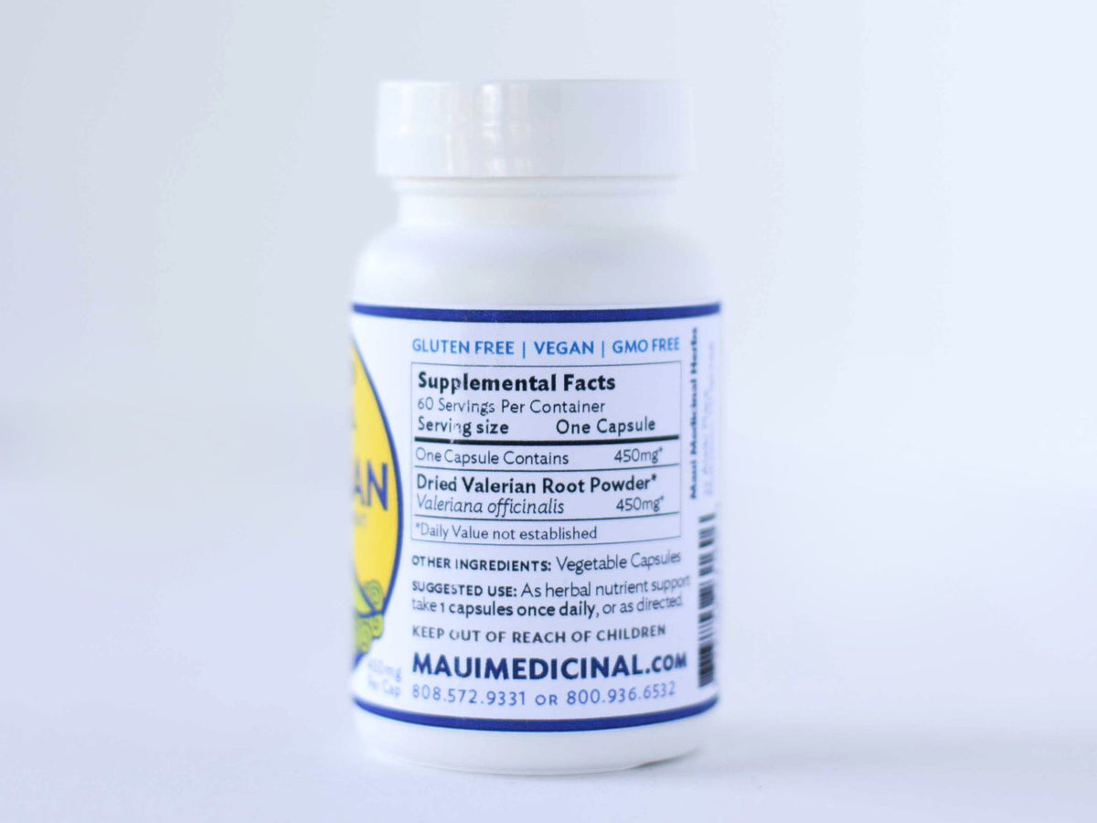 Maui Medicinal Herbs Valerian Root 450 mg - 60 Vegetarian Capsules - image 2