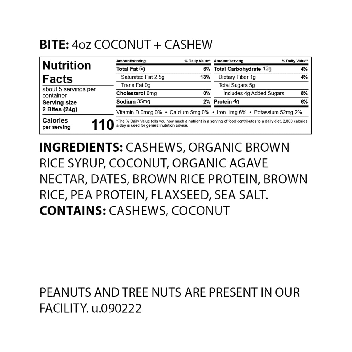 The GFB Gluten Free Protein Bites Coconut Cashew Crunch - 24 oz - image 5