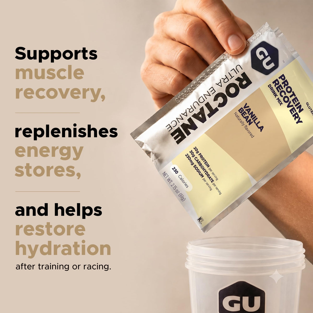 GU Energy Roctane Ultra Endurance Protein Recovery Drink Mix