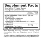 NusaPure Ginkgo Biloba 250mg - 200 Vegetarian Capsules - image 4