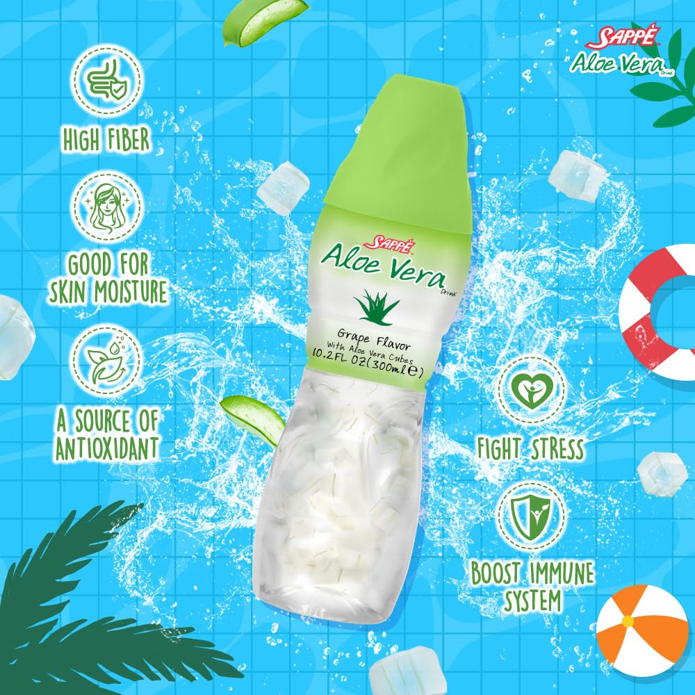 Sappe Aloe vera juice Aloe vera drink with pure aloe pulp Plant based