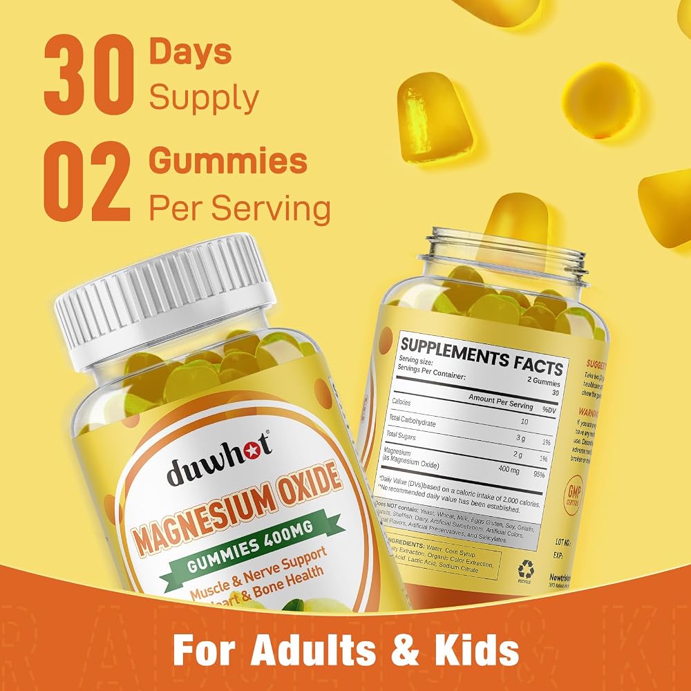 duwhot Magnesium Oxide Gummies 400mg