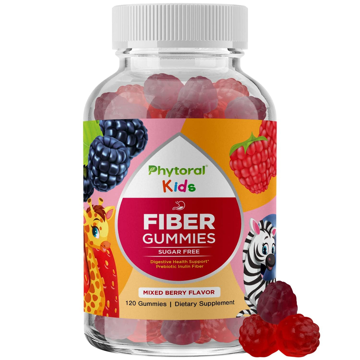 Phytoral High Prebiotic Fiber Gummies for Kids - 120 Count