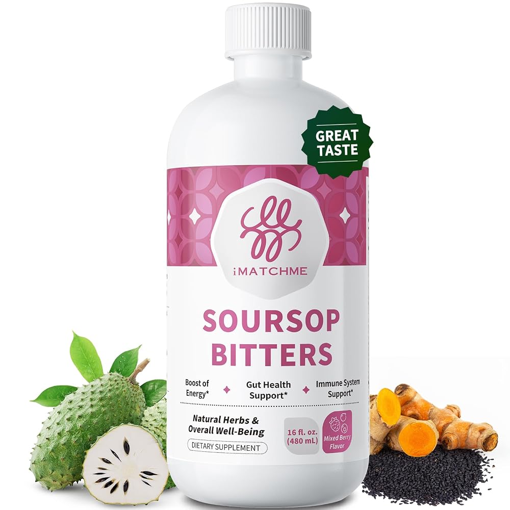 iMATCHME Soursop Bitters Liquid with Black Seed-Gut Cleanse