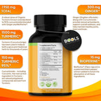 Bools Turmeric Curcumin with BioPerine & Ginger Joint Support - 240 Capsules - image 9