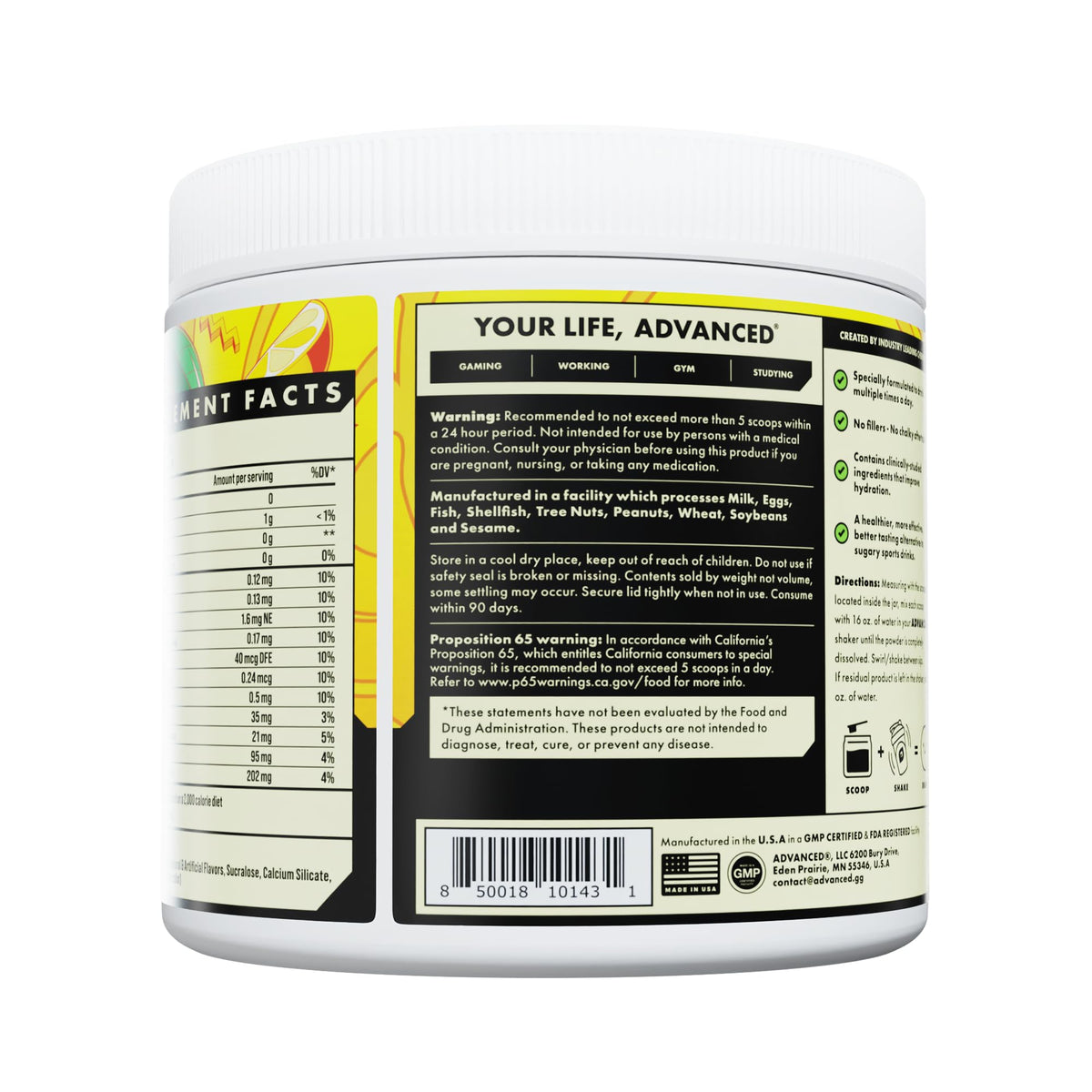 Advanced Hydration Electrolyte Drink Mix with B Vitamins - 30 Servings - image 2
