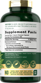 Carlyle Wormwood Capsules Artemisia Annua Herb - 200 Count - image 2