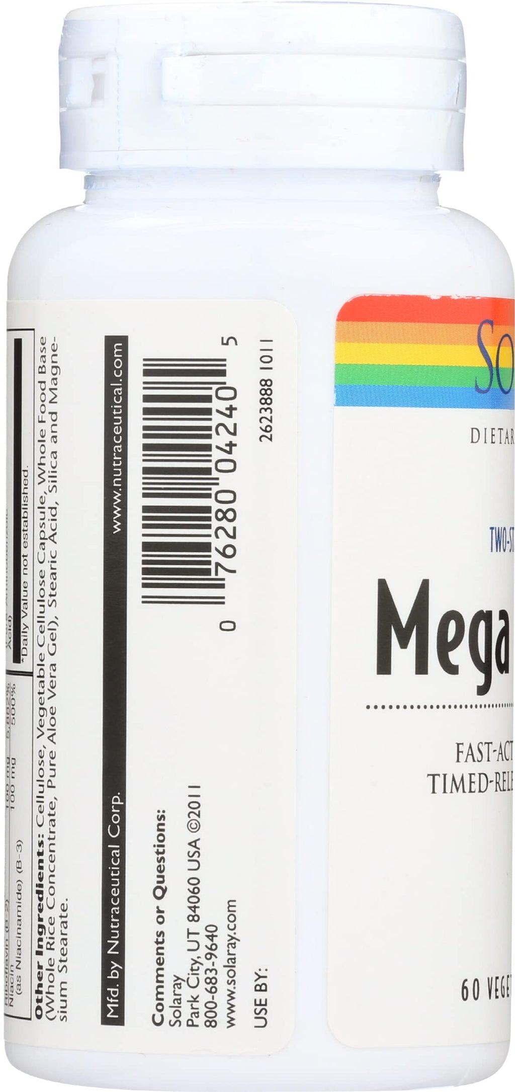 Solaray Mega B Stress Two Stage - 60 Vegetarian Capsules - image 6