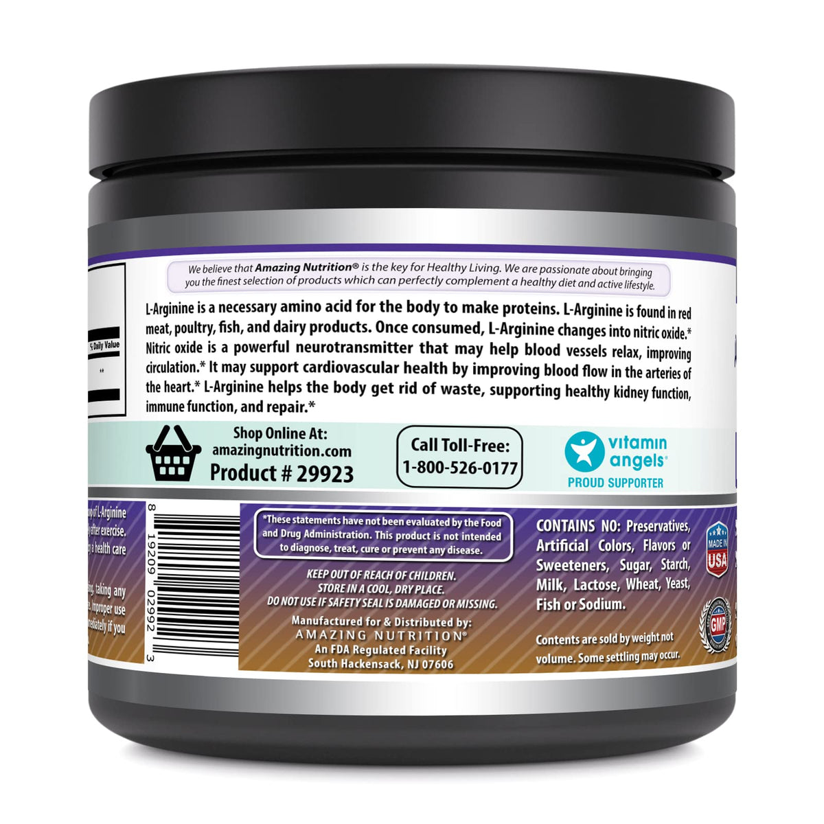 Amazing Nutrition L-Arginine Powder Supplement - 1 Pound - image 3