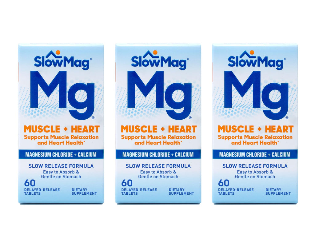 Slow-Mag Magnesium Chloride and Calcium Tablets - 180 Count