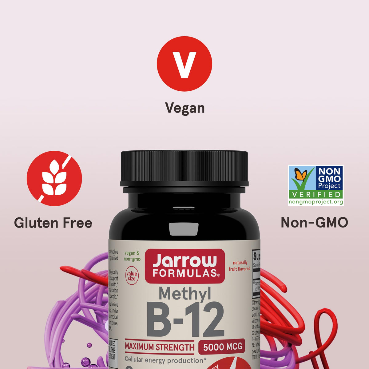 Jarrow Formulas Methyl Vitamin B-12 5000 mcg - 90 Chewable Tablets - image 4