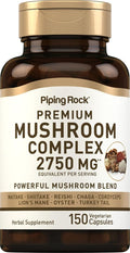 Piping Rock Mushroom Complex 8 Mushrooms - 150 Capsules