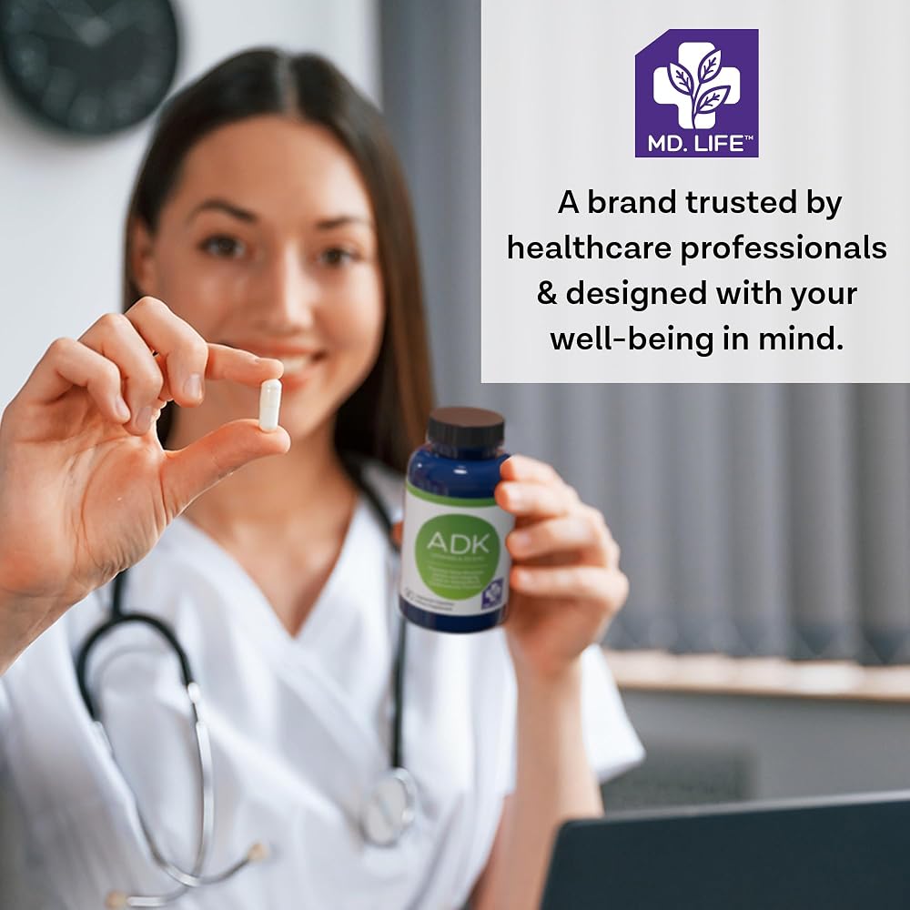 MD.LIFE ADK Vitamin Supplement with D3 and K2 - 90 Capsules - image 8