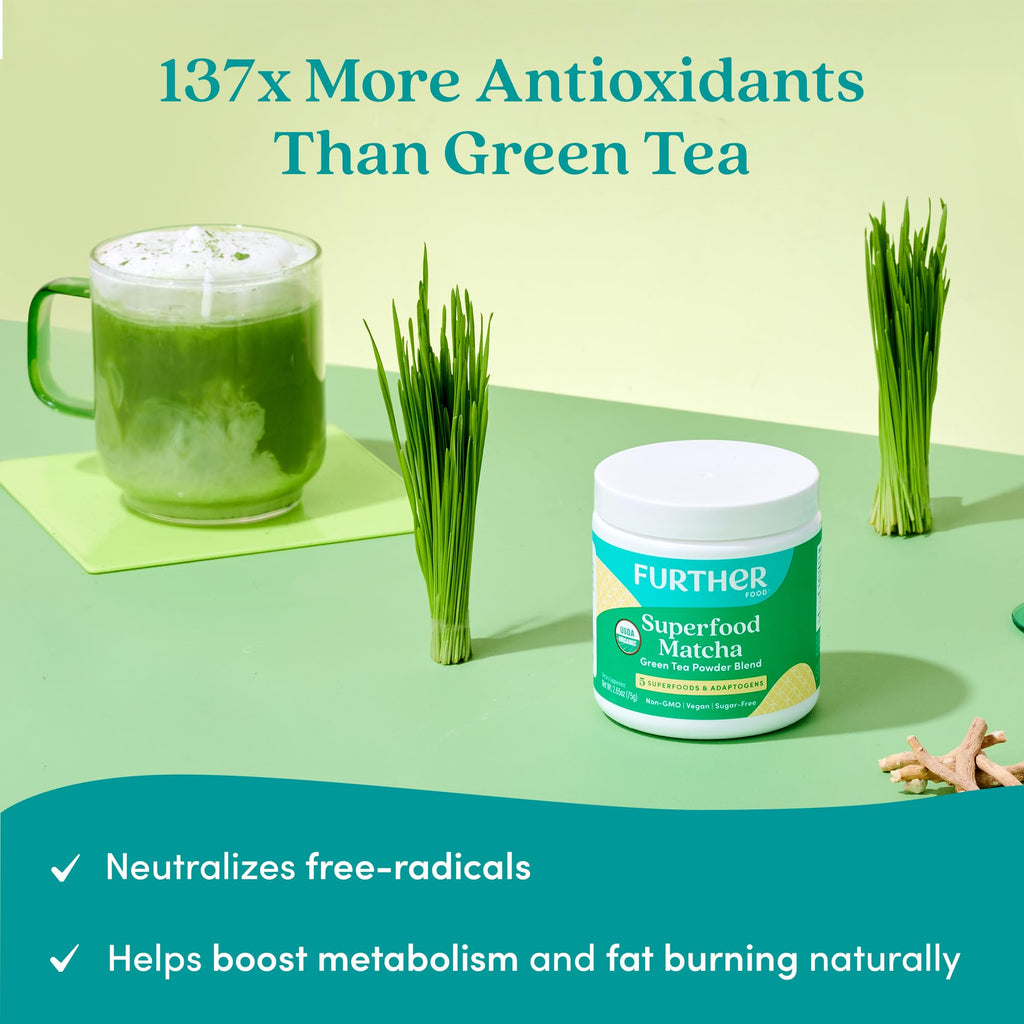 Further Food Superfood Matcha Powder USDA Organic - 2.65 oz - image 5