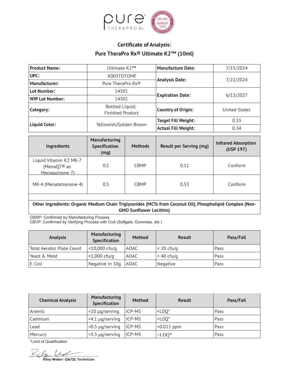 Pure Therapro Rx Liposomal Vitamin K2 Drops MK-4 & MK-7 - 10 mL - image 9