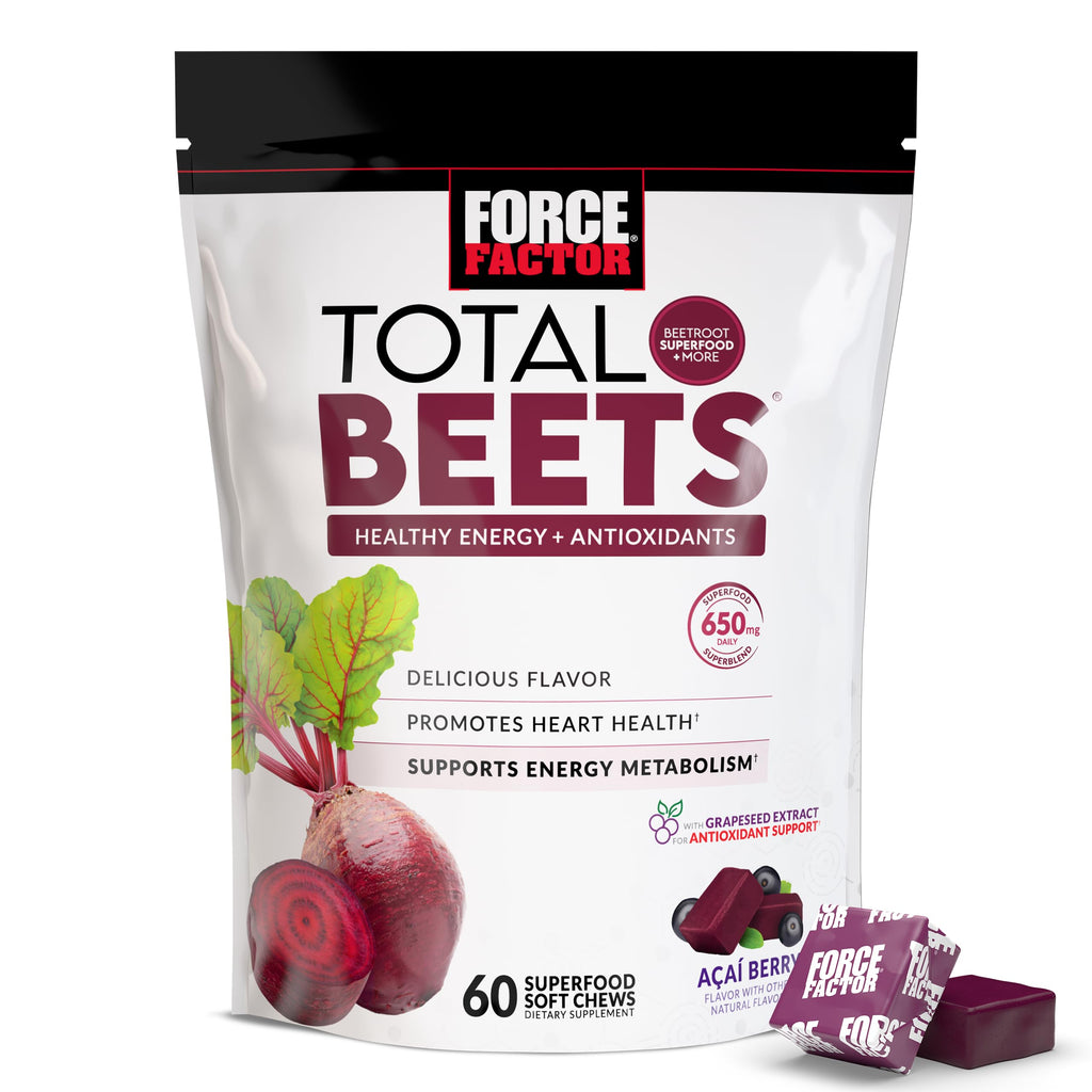 Force Factor Total Beets Soft Chews with Beetroot