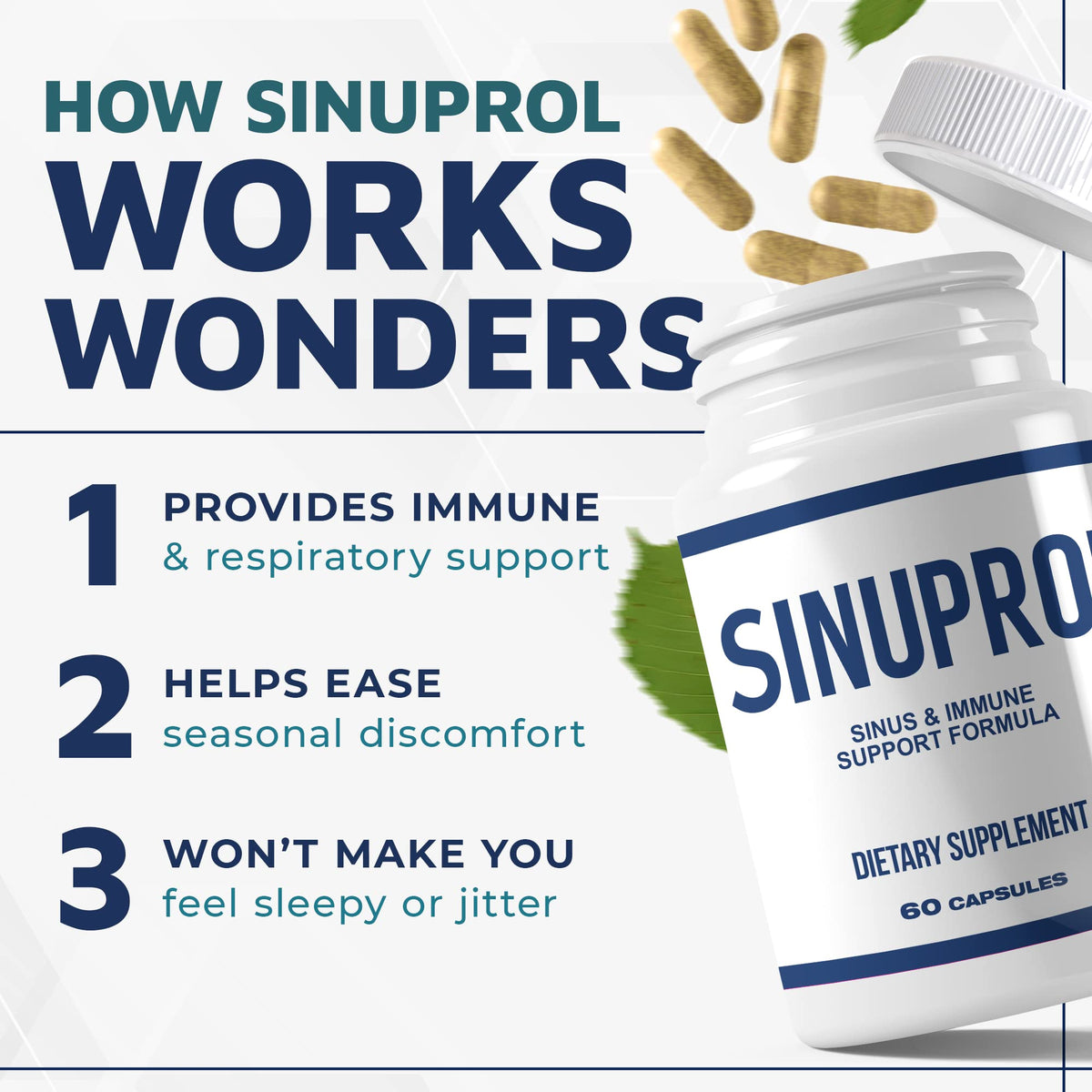 Mizzle SinuProl Nasal & Immune Support Supplement - 60 Capsules - image 5