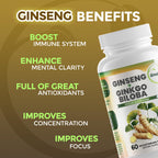 GreeNatr Ginkgo Biloba Panax Ginseng Moringa Capsules - 120 Count - image 5