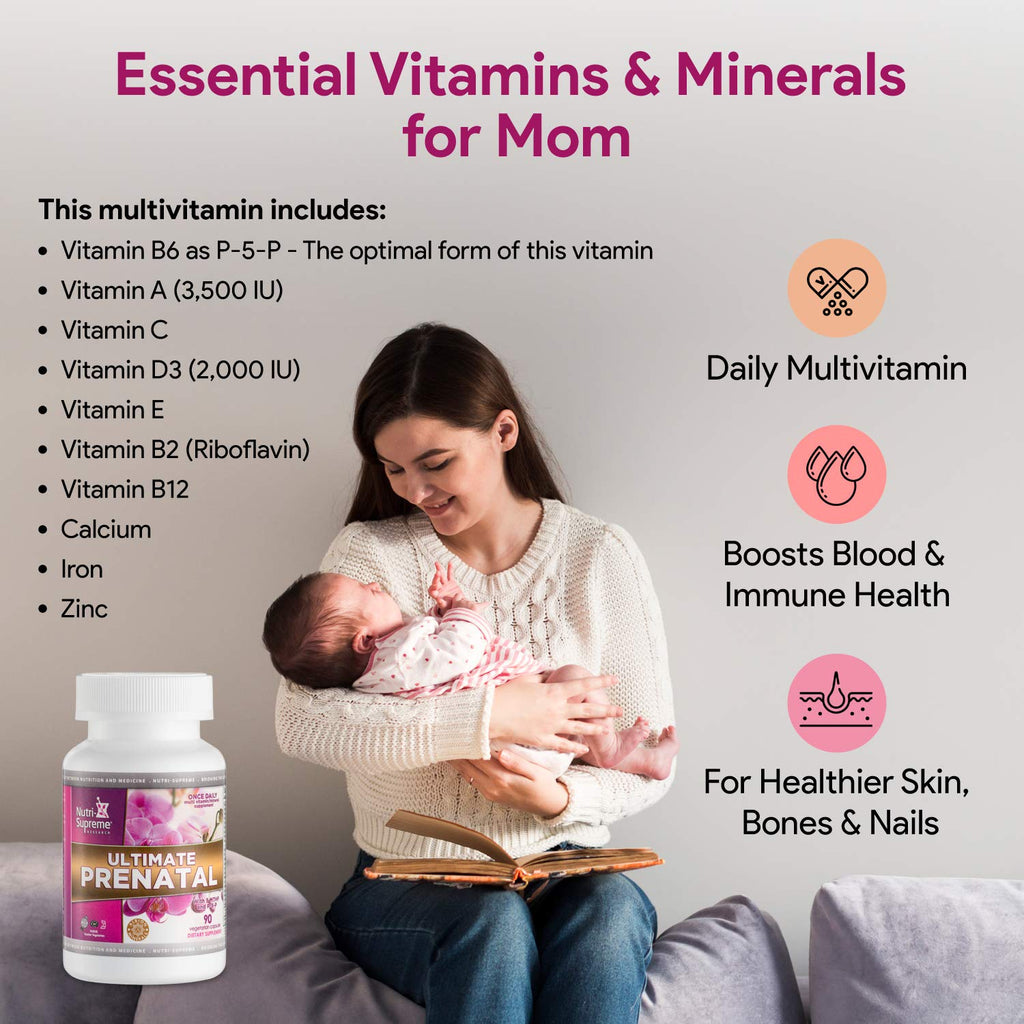 Nutri Supreme Ultimate Prenatal Vitamins - 90 Vegetarian Capsules - image 3