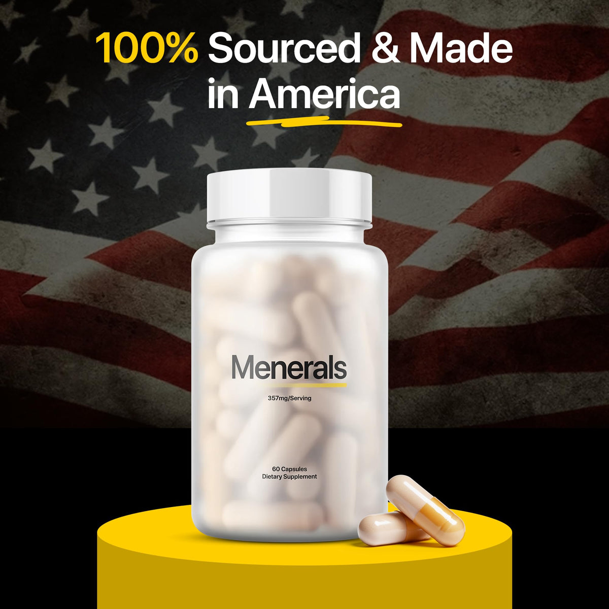 Menerals Testosterone Booster Trace Minerals - 60 Capsules - image 8