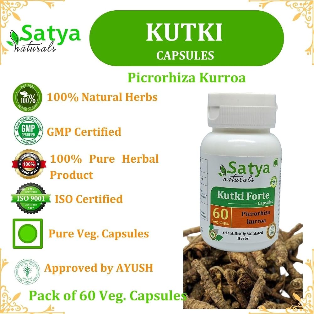 Satya Naturals Kutki Forte Capsules 500 mg. 60 Veg. Capsule