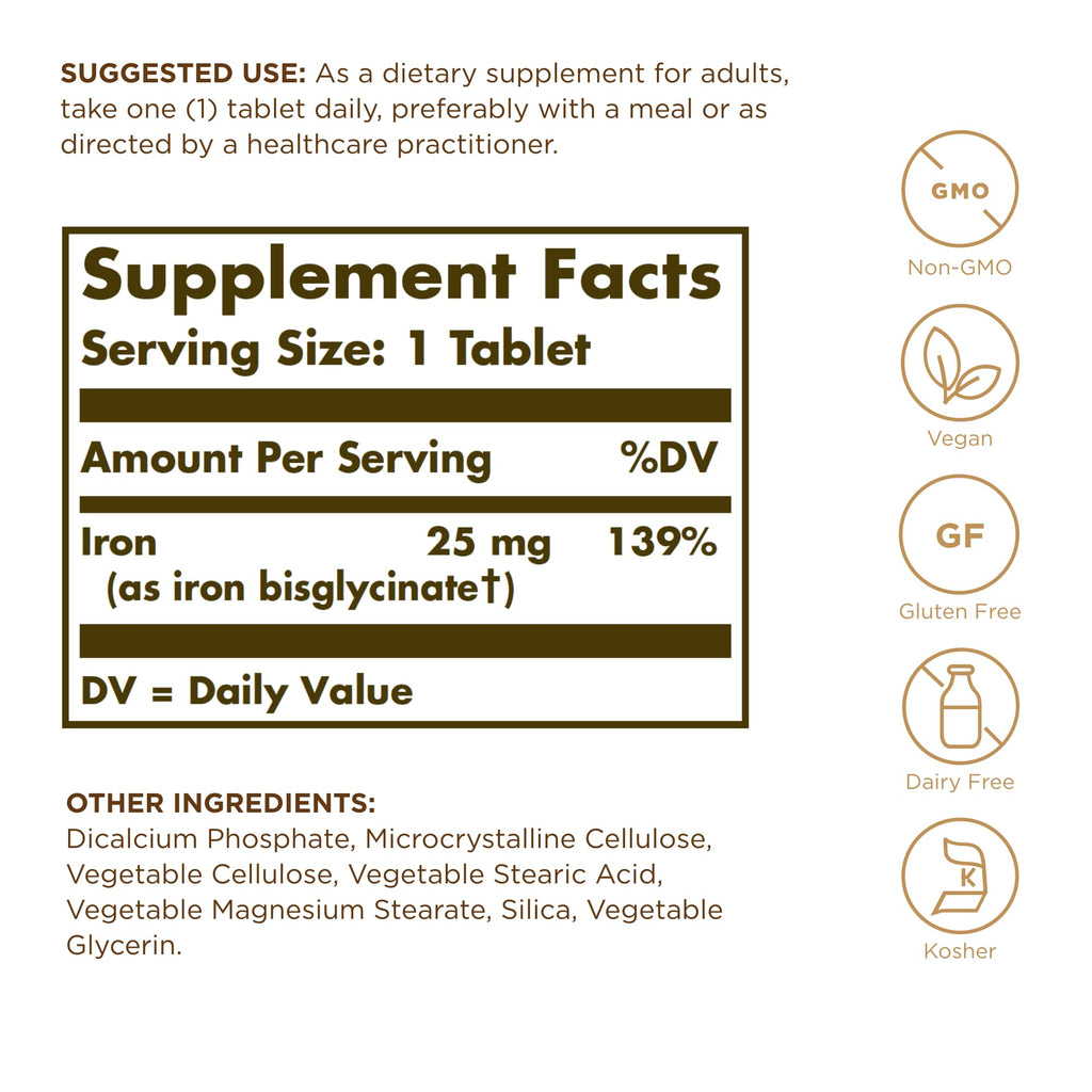 Solgar Chelated Iron - 100 Tablets - image 2