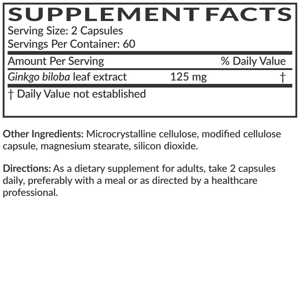 Futurebiotics Ginkgo Biloba 500mg Extra Strength Supports Brain