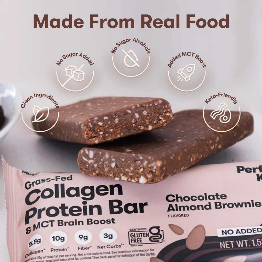 Perfect Keto Protein Snacks - Box of 12 Bars - Low Carb Diet Friendly