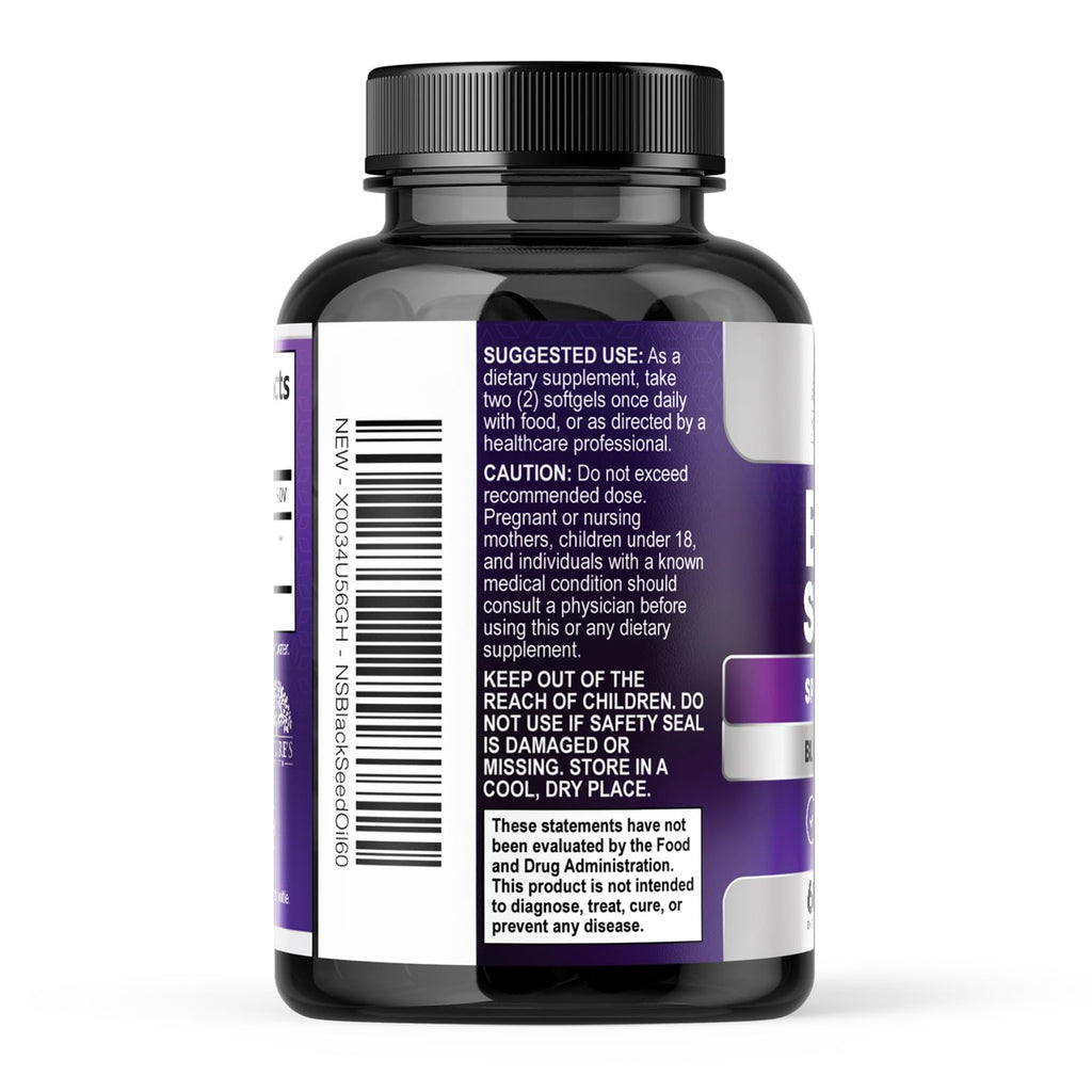 Nature's Strength Black Seed Oil 1000mg - 60 Softgels - image 8