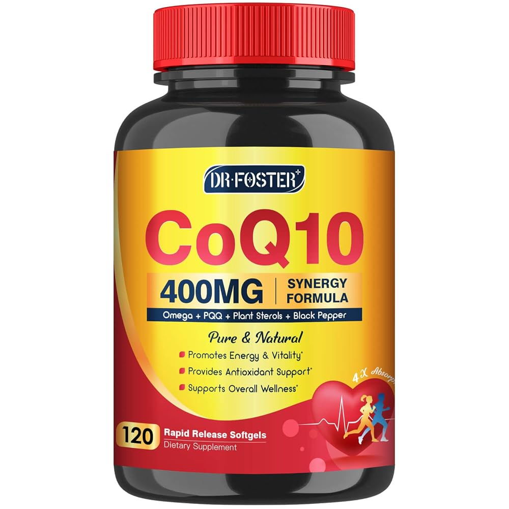 DRFOSTER CoQ10 400mg Softgels with PQQ & Omega 3-6-9 - 120 Softgels