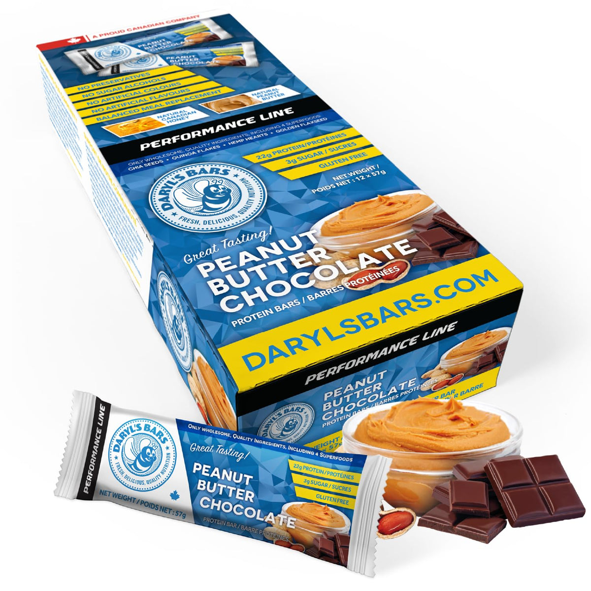Daryl's Bars Chocolate Bars with a yummy chocolaty taste and Energy