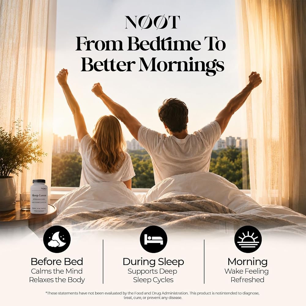 NØØT Sleep Lover Supplement for Sleep Support - 60 Capsules - image 4