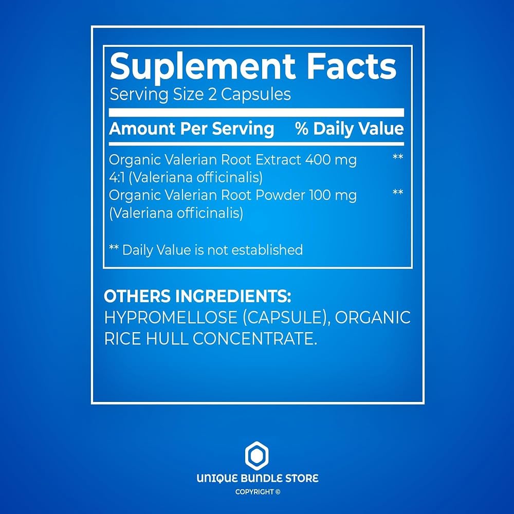Unique Bundle Store Valerian Root 500 mg