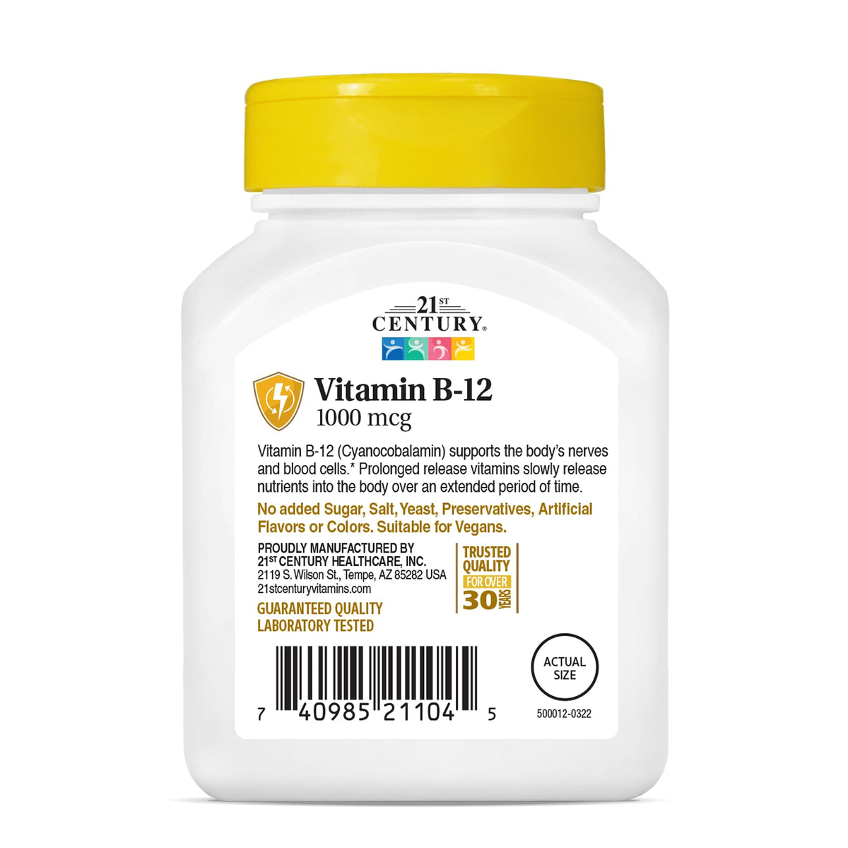 21st Century Vitamin B-12 1000 mcg Prolonged Release Tablets - 110 Count - image 5