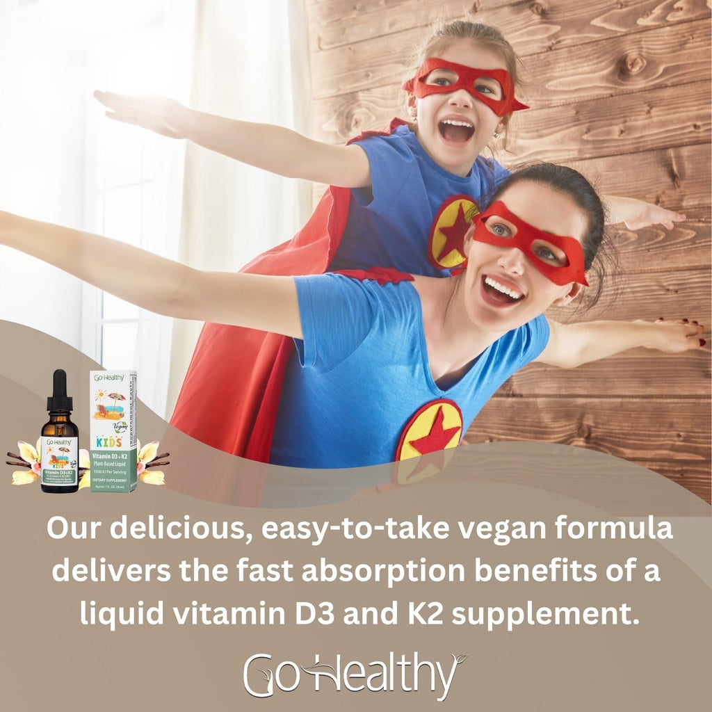 Go Healthy Natural Kids Vitamin D3 K2 Liquid Drops - 1 Fl Oz - image 9