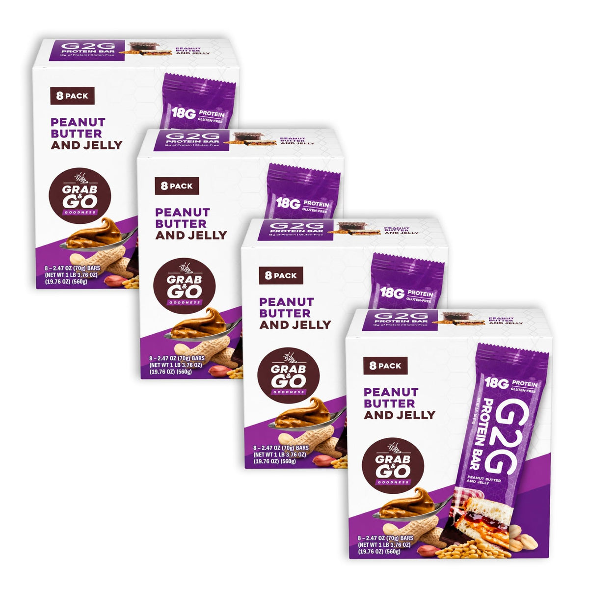 G2G Protein Bar, Peanut Butter & Jelly Parent