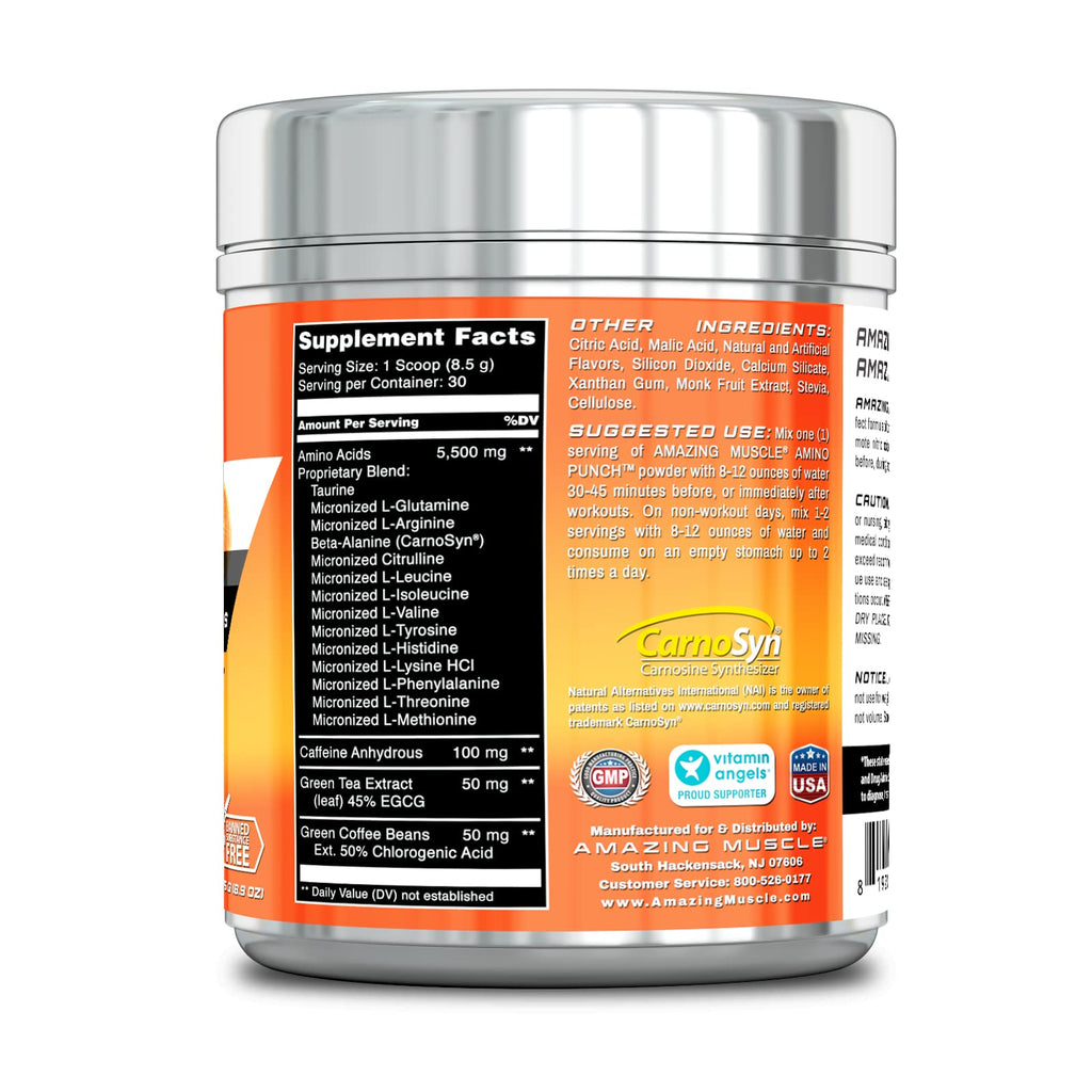 Amazing Nutrition Amino Punch Powder Lean Muscle - 30 Servings - image 2