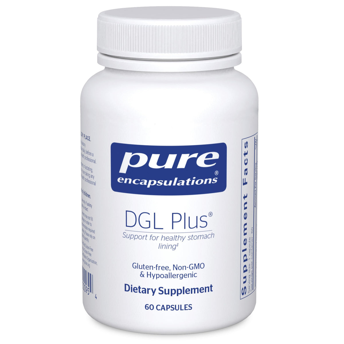 Pure Encapsulations DGL Plus Digestive Support - 60 Capsules