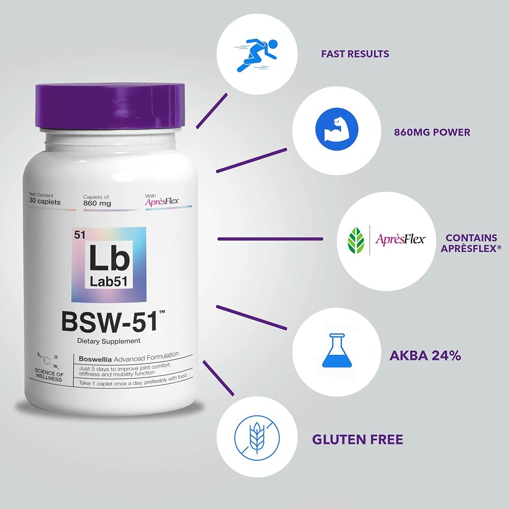 Lab51 Boswellia Serrata Joint Support with Hyaluronic Acid - 30 Capsules - image 4