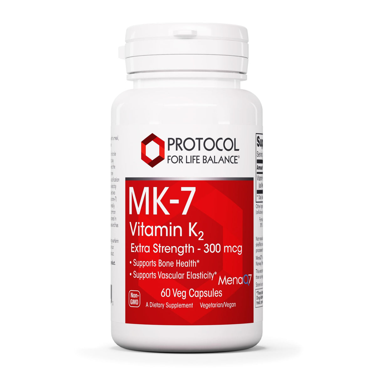 PROTOCOL FOR LIFE BALANCE MK-7 Vitamin K2 300mcg Bone Support - 60 Capsules